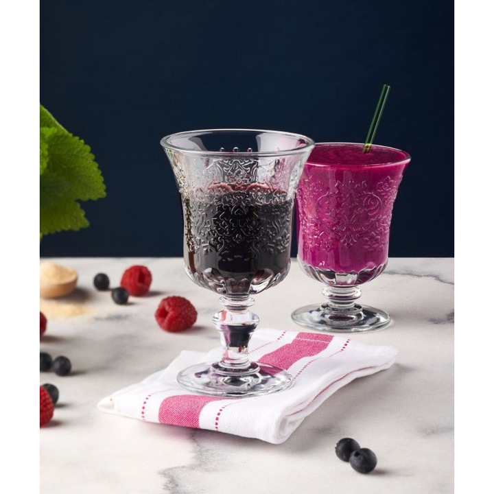 Set pahare Amboise, La Rochere, 220 ml, transparent, 15,4 cm, 6 bucati