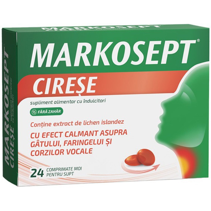 Markosept Cirese, Fiterman Pharma, 24 comprimate pentru supt