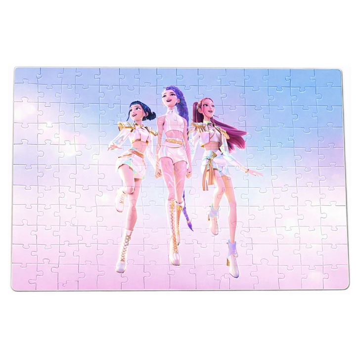 Puzzle personalizat kpop demon hunters huntrix kpop, 120 piese