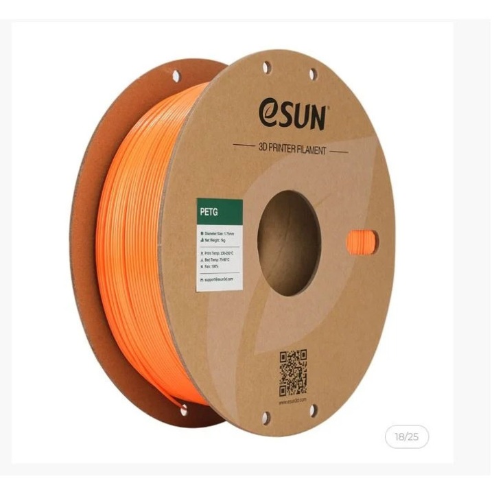 Filament eSUN PETG Solid Orange 1.75 mm 1 kg
