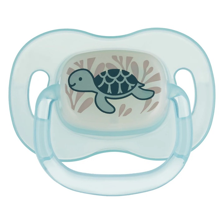 Suzeta rotunda din silicon 6-18M LOVE and SEA, 1buc 34/901_blu