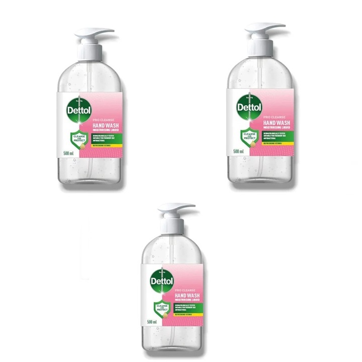 Set sapun lichid Dettol Citrus, 3 x 500ml