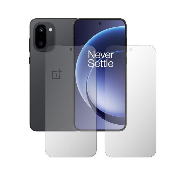 Set 2X Folie Protectie Ecran Folie24, pentru OnePlus 15R, 1X Ultra-Clear + 1X Mata, Acoperire Totala Full-Display, Adezive, Flexibile cu Auto Regenerare