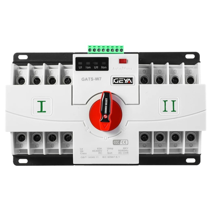 Comutator automat de transfer GEYA GATS-W7, 4P, 63A, AC 400V, alb