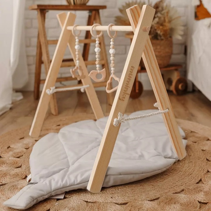 Suport educational natural Muminky pentru bebelusi, activitati senzoriale, dimensiuni stabile, usor de montat