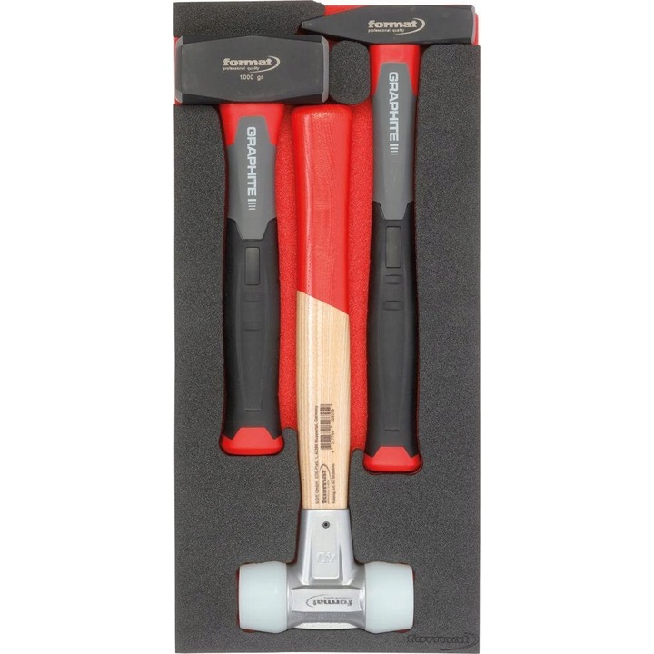 Set modul unelte 1/3, 3 piese, 2 ciocane, Format 188x395mm, multicolor