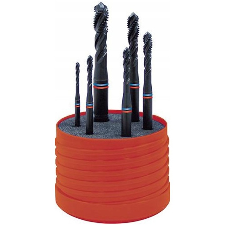 Set de filetare masina vaporizata M3-M10 FORMAT, forma C, cutie plastic