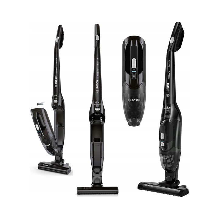 Bosch BBHL22BLCK álló porszívó, 2 az 1-ben, fekete, 0,4 l, 40 perc üzemidő