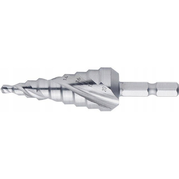 Set burghie HSS 4-20mm, 1/4", pentru gaurire si debavurare