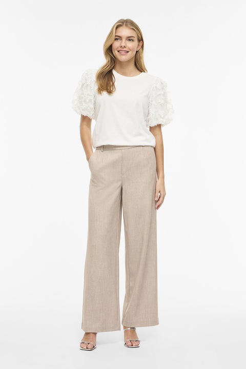 Vila, Tricou cu maneci brodate, Alb