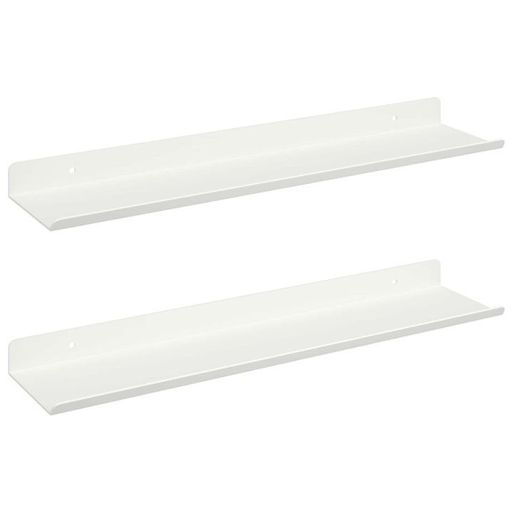 Raft suspendat Pe perete 2 pcs Alb 40 x 9 x 2 vidaXL, 5 cm Otel