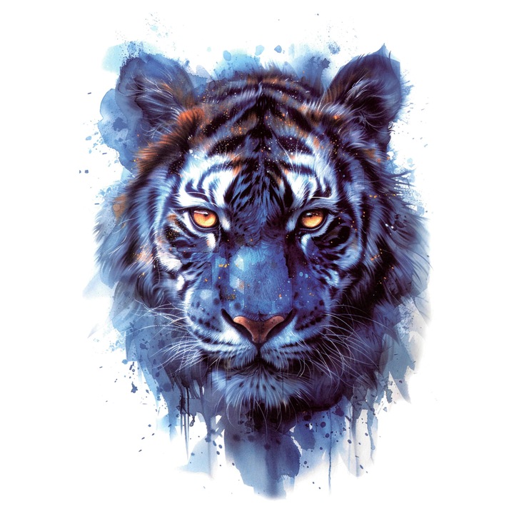 Tatuaj temporar, Flash Tattoos Romania, Bengal Tiger, rezistent la apa, 21x15cm