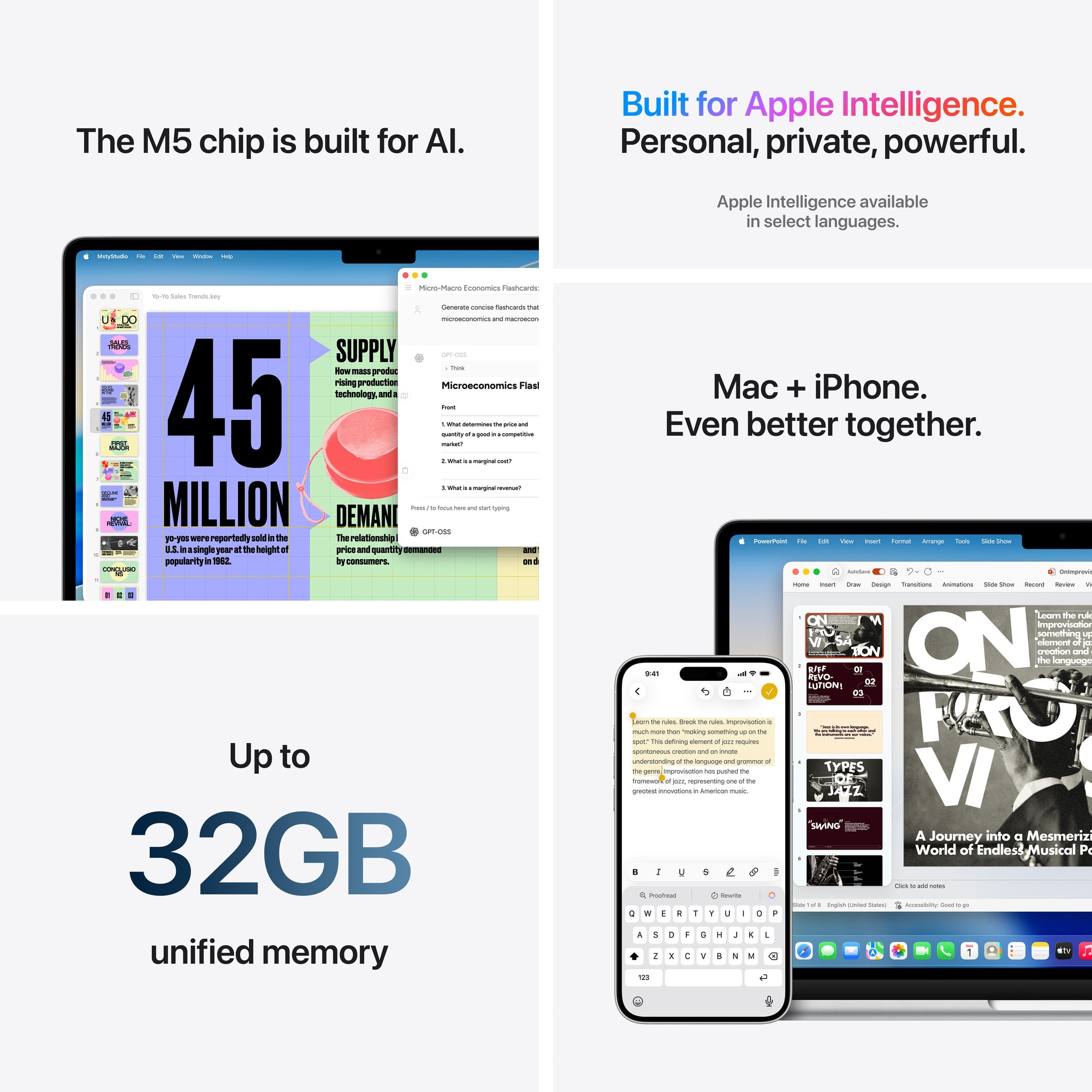 Apple MacBook Air 13'' cu procesor Apple M5, 10 nuclee CPU, 10 nuclee GPU, 16GB RAM, 1TB SSD, Midnight, Tastatura Internationala, Manual RO