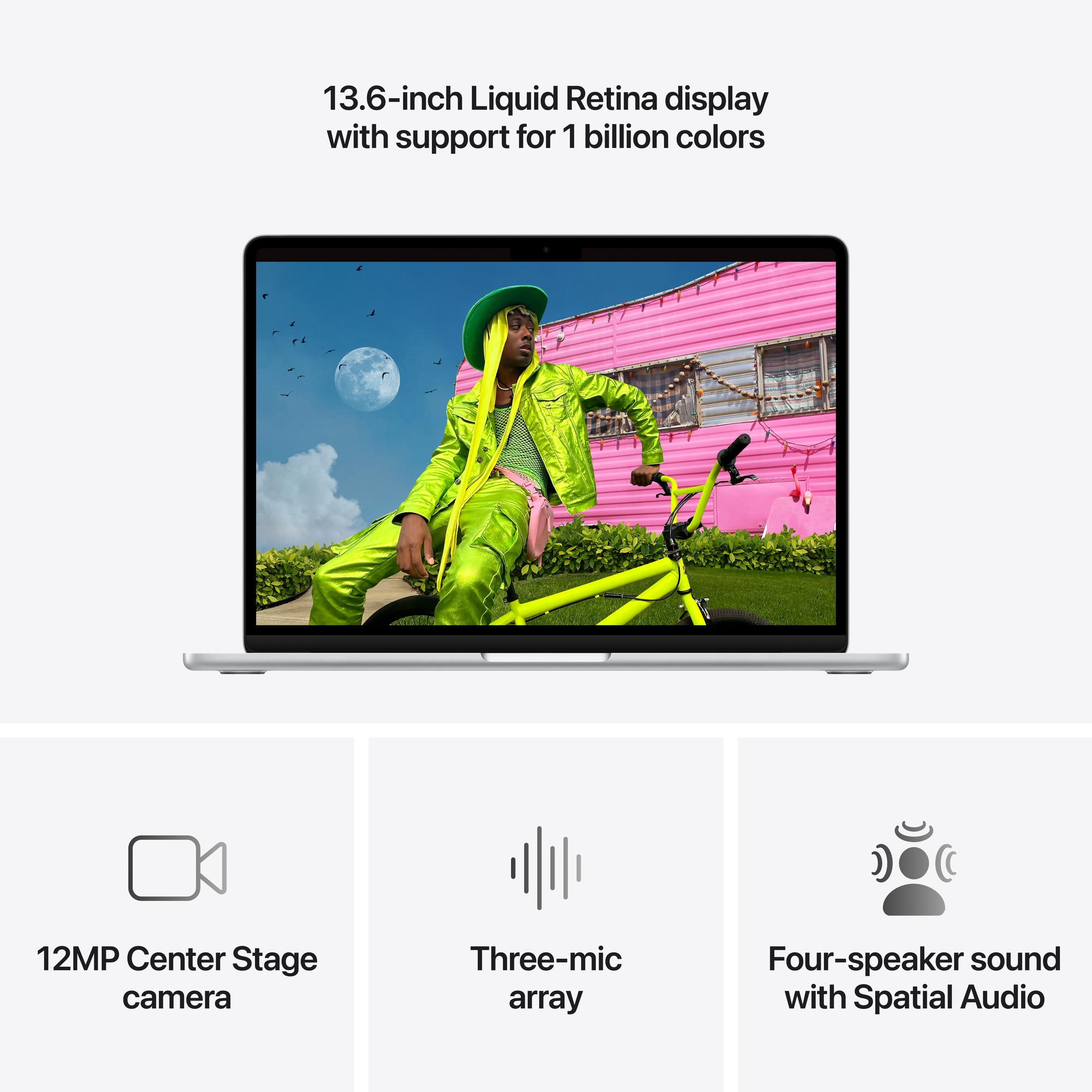 Apple MacBook Air 13'' cu procesor Apple M5, 10 nuclee CPU, 8