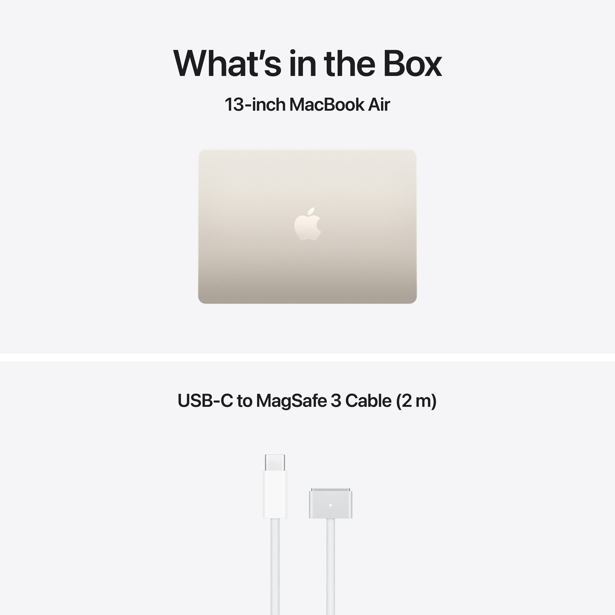 Apple MacBook Air 13'' cu procesor Apple M5, 10 nuclee CPU, 10 nuclee GPU, 16GB RAM, 1TB SSD, Starlight, Tastatura Internationala, Manual RO