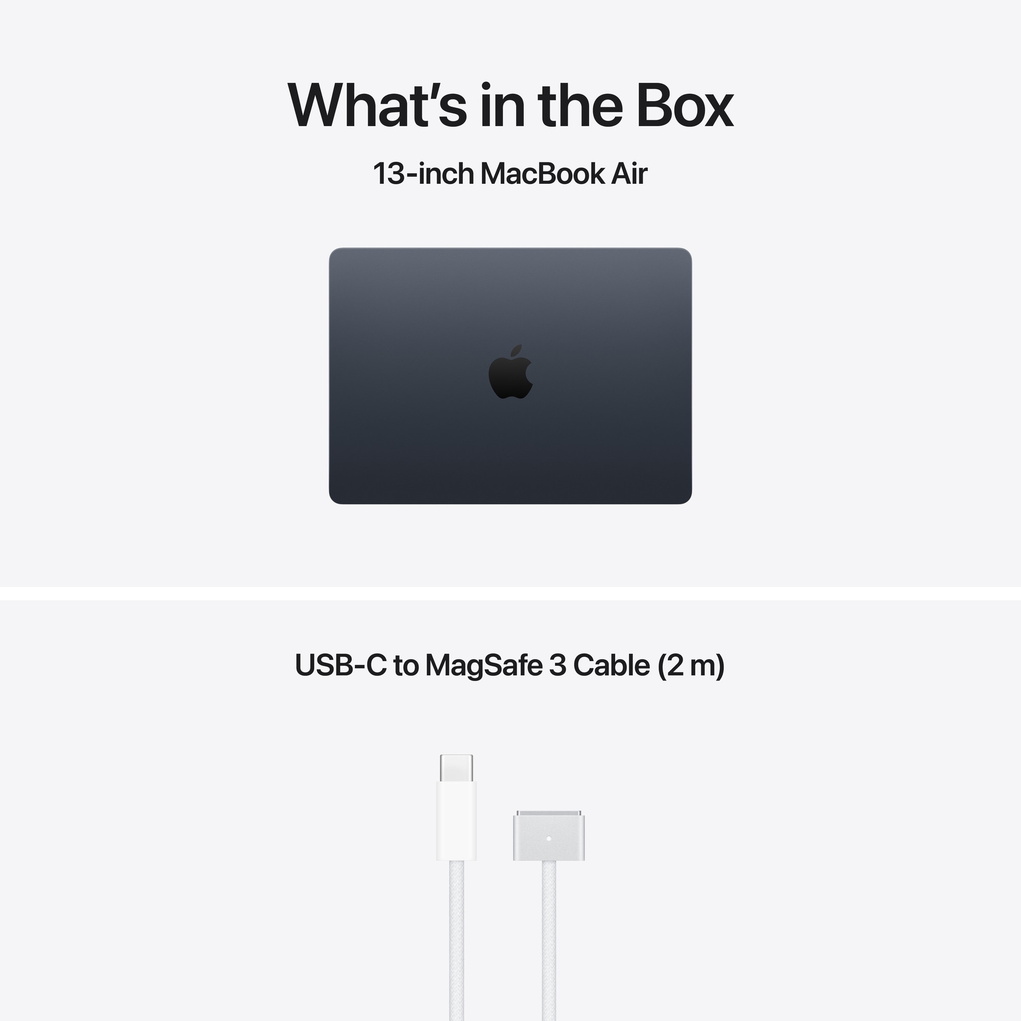 Apple MacBook Air 13'' cu procesor Apple M5, 10 nuclee CPU, 10 nuclee GPU, 16GB RAM, 1TB SSD, Midnight, Tastatura Internationala, Manual RO