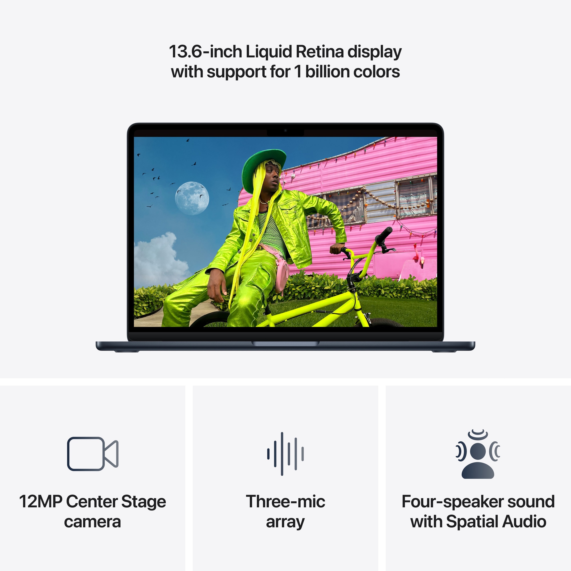 Apple MacBook Air 13'' cu procesor Apple M5, 10 nuclee CPU, 10