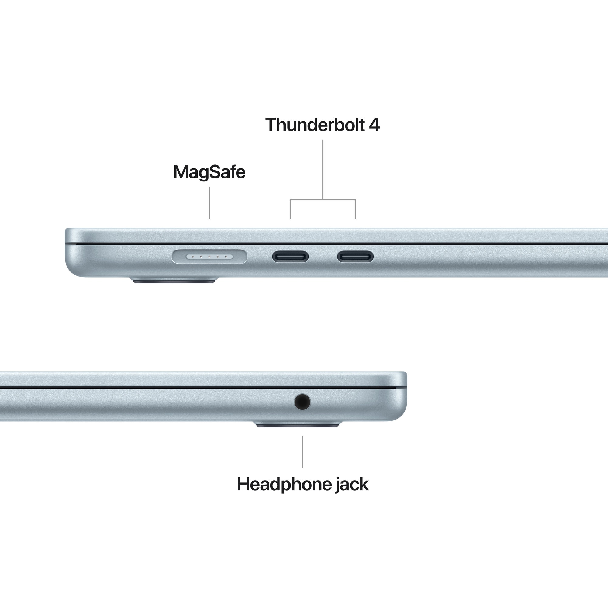 Apple MacBook Air 15'' cu procesor Apple M5, 10 nuclee CPU, 10 nuclee GPU, 24GB RAM, 1TB SSD, Sky Blue, Tastatura Internationala, Manual RO