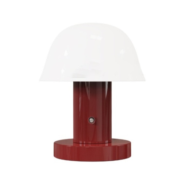 Lampa de noptiera, Aiorber, forma de ciuperca, reglare a temperaturii in trei culori, 15×15×19 cm, incarcare tip C, rosu