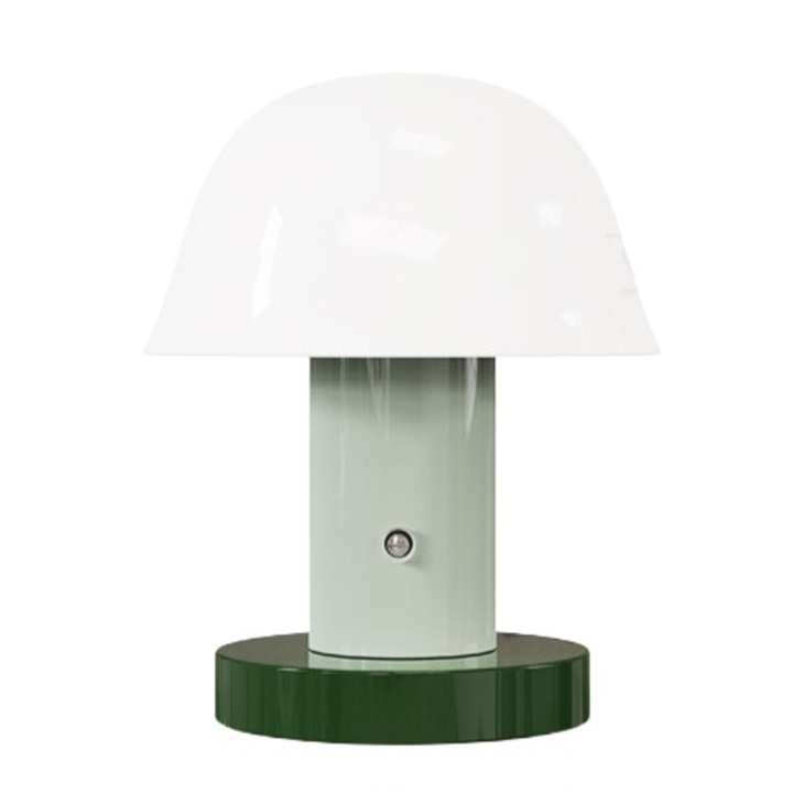 Lampa de noptiera, Aiorber, forma de ciuperca, reglare a temperaturii in trei culori, 15×15×19 cm, incarcare tip C, verde