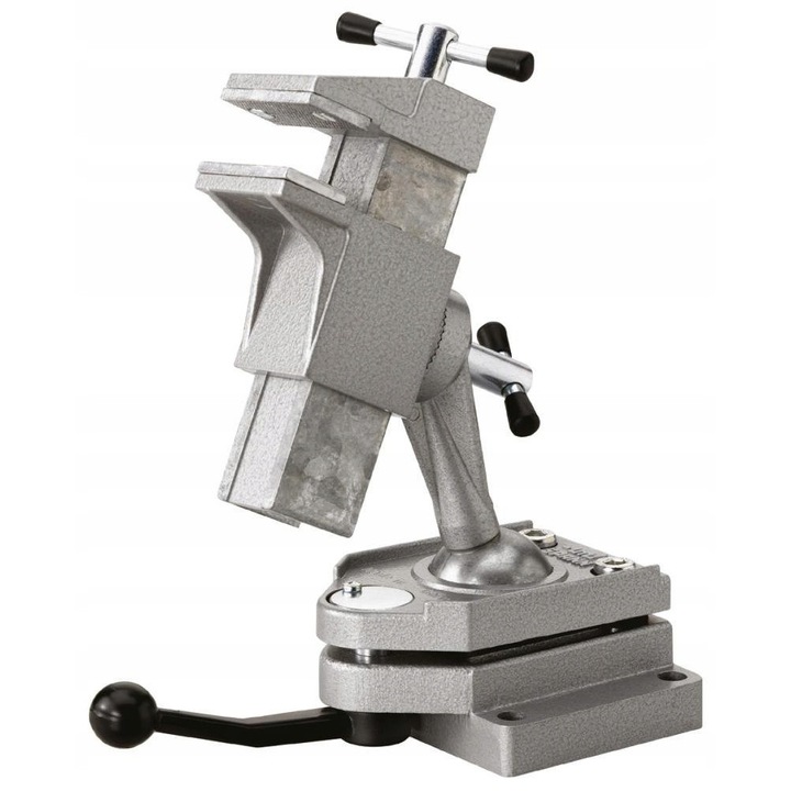 Imadlo rotativ-inclinat 80mm, UNISPANN, cu prindere pe mese de lucru, 360° rotire, 90° inclinare