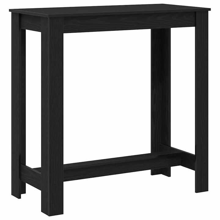 Masa de bar vidaXL, Stejar Negru 102 x 50 x 103.5 cm Lemn compozit