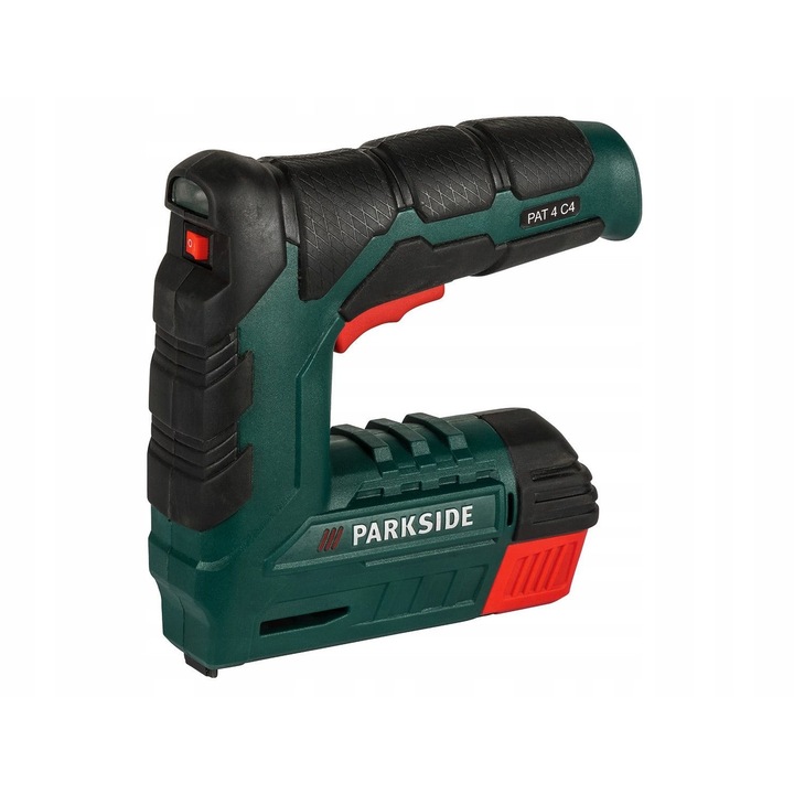 Zszywator electric Parkside, 4 V, acumulator 1500 mAh, set 2500 agrafe, 15x15,6x4,5 cm