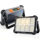 Lanterna Led Profesionala Portabila Echo Soul®, Panou Solar 100W. Incarcare Solara Sau USB, 4 Moduri Iluminare, Reglare 180°, Pentru Exterior, Camping, Alpinism, Pescuit, Vanatoare, 16cm x 4cm x 10cm, 6000 lumeni, Impermeabil IP65, 144 Leduri, 6000mAh