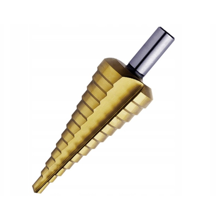 Set burghie conice HSS TiN 9-36mm, 3 mm inaltime, pentru metal si aluminiu