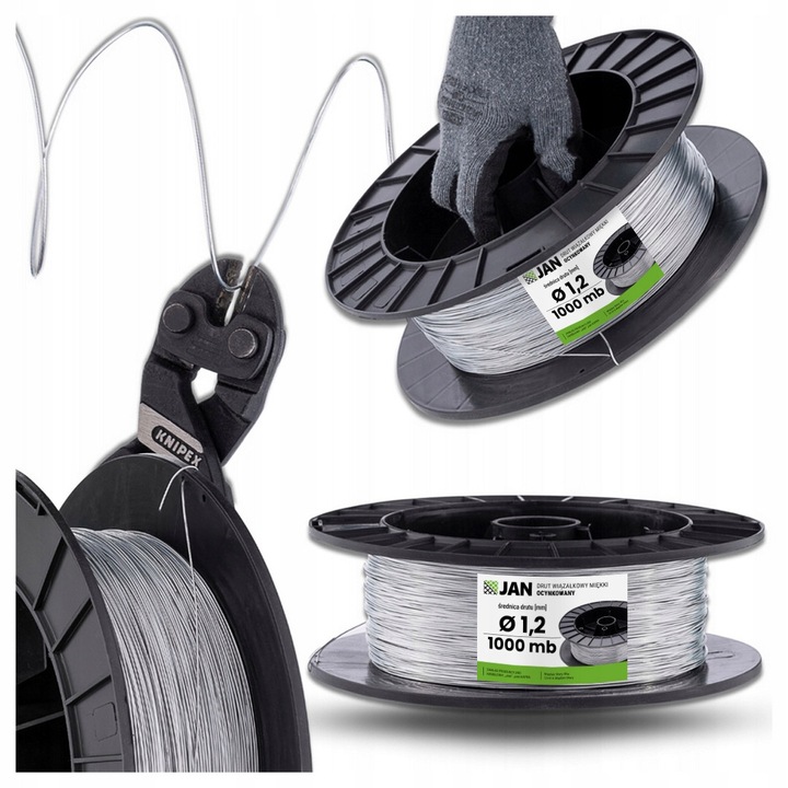 JAN elektromos kerítés huzal, horganyzott, 1.2mm, 1000m