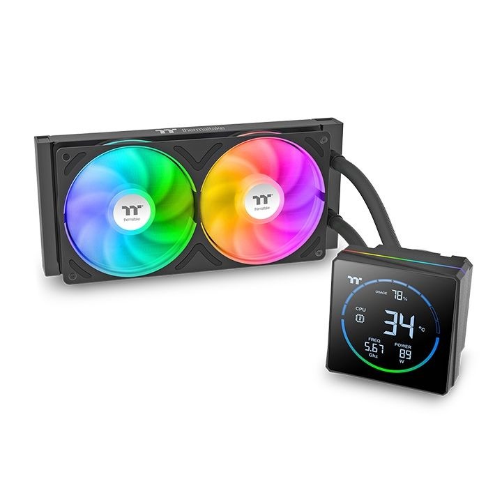 Thermaltake TH240-S V3 ARGB Sync AIO folyékony hűtő, 2x 12cm ventilátor, RGB, AM4/AM5/LGA, 300739