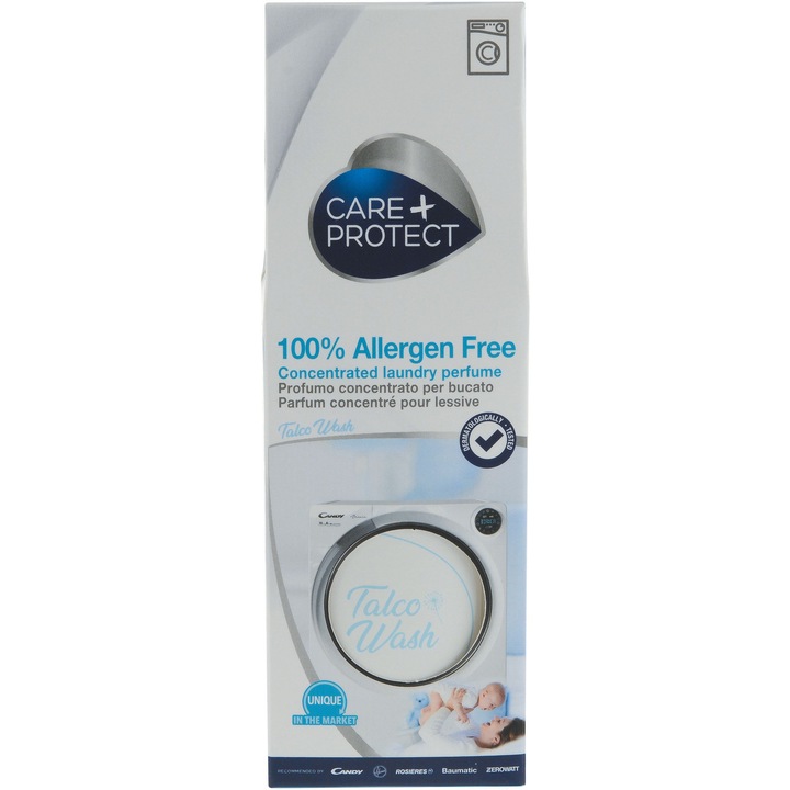 Parfum concentrat pentru rufe CARE+PROTECT LPL1004TAF, Talco Wash, 100% esenta pura, pentru masina de spalat, 100 ml