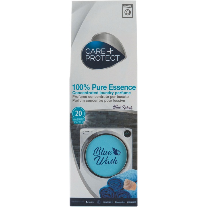 Parfum concentrat pentru rufe CARE+PROTECT LPL1001B, Blue Wash, 100% esenta pura, pentru masina de spalat, 100 ml