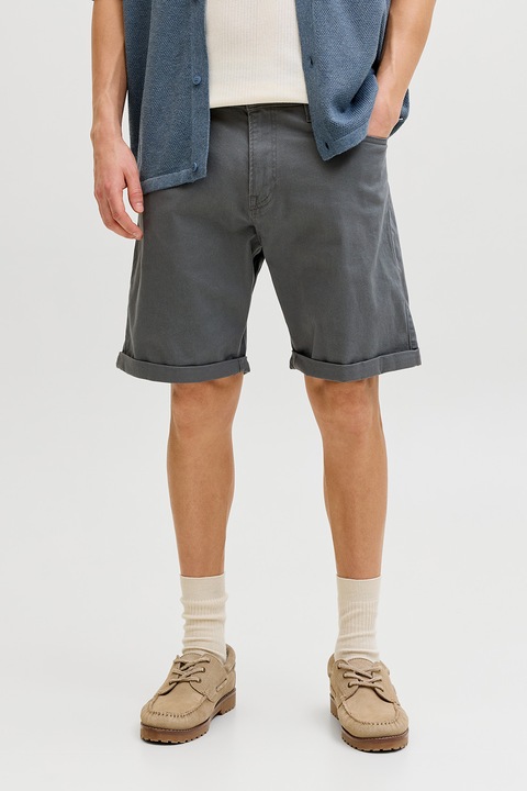 Jack & Jones, Egyenes szárú rövid farmernadrág, Szénszürke