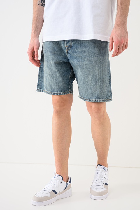 Jack & Jones, Blugi scurti cu talie medie Tony, Albastru deschis melange