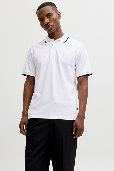 Jack & Jones, Normál fazonú galléros póló, Fehér
