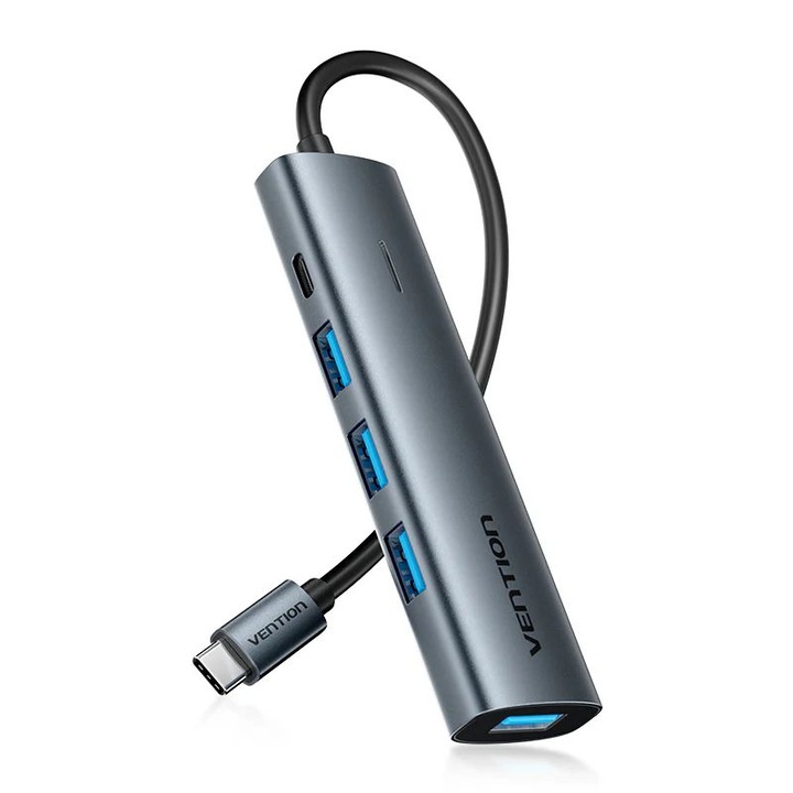 Hub USB 3.0 Vention 5-porturi, gri