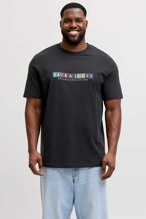 Jack & Jones, Organikuspamut póló, Fekete, 3XL