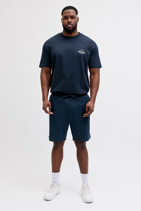 Jack & Jones, Trening de bumbac cu maneci scurte, Bleumarin