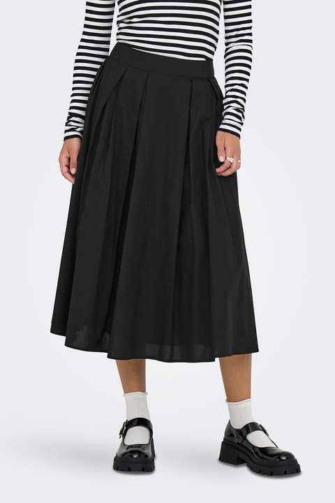 Only, Fusta midi cu pliuri, Negru