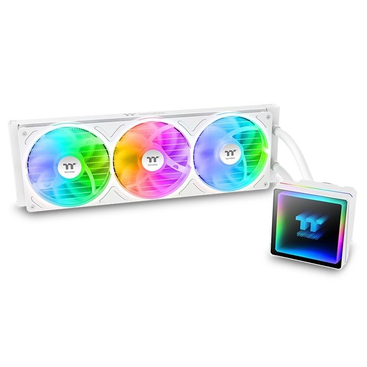 Thermaltake TH360 V3 ARGB Sync AIO folyadékhűtő, 3x 12cm ventilátor, RGB, fehér