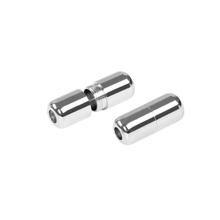 Set 2 capsule metalice pentru inchiderea sireturilor, usor de utilizat, argintiu, Dactylion®