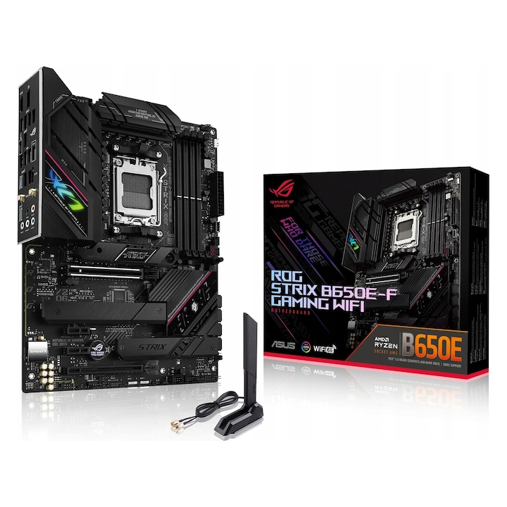 Alaplap Asus Rog Strix 90MB1BQ0-M0EAY0, AM5, 12+2 fázisú tápellátás, 4400 MHz, fekete