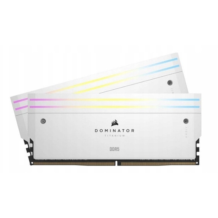 Kit memorie RAM Corsair DOMINATOR TITANIUM DDR5 RGB, set 2 module, iluminare RGB, 11 LED-uri