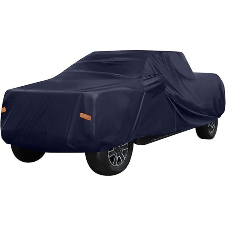 Husa auto pentru camioneta, 190T PU, impermeabil, albastru, 630x205x160 cm
