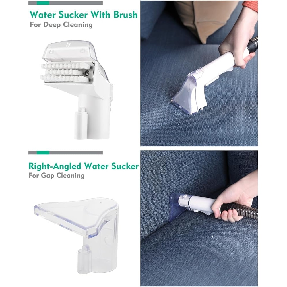 Aspirator portabil HAUSHOF pentru curățat pete, 400W, 3 accesorii, alb, 37x17cm