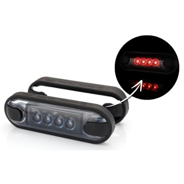 Универсална LED лампа Lamiro, червена, 12/24V