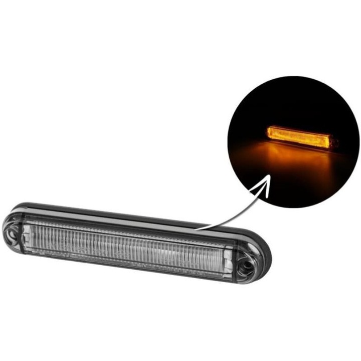 LED тънка контурна лампа, оранжева, 12/24V, универсален комплект