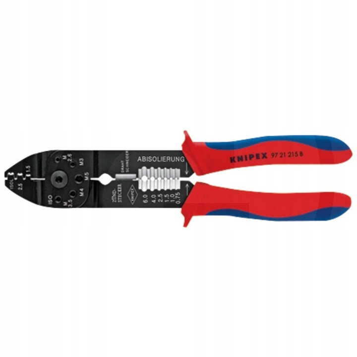 KNIPEX krimpelőfogó 230mm 0,5-2,5mm, nyitott csatlakozókhoz, 1kg