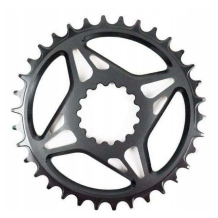 Piersing de ghidare 36t, e*thirteen, montare directa, negru/argintiu, pentru 10/11/12 viteze